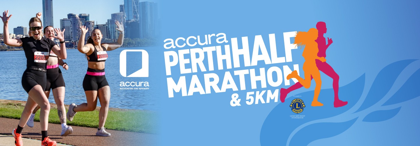 Accura Perth Half Marathon & 5km banner