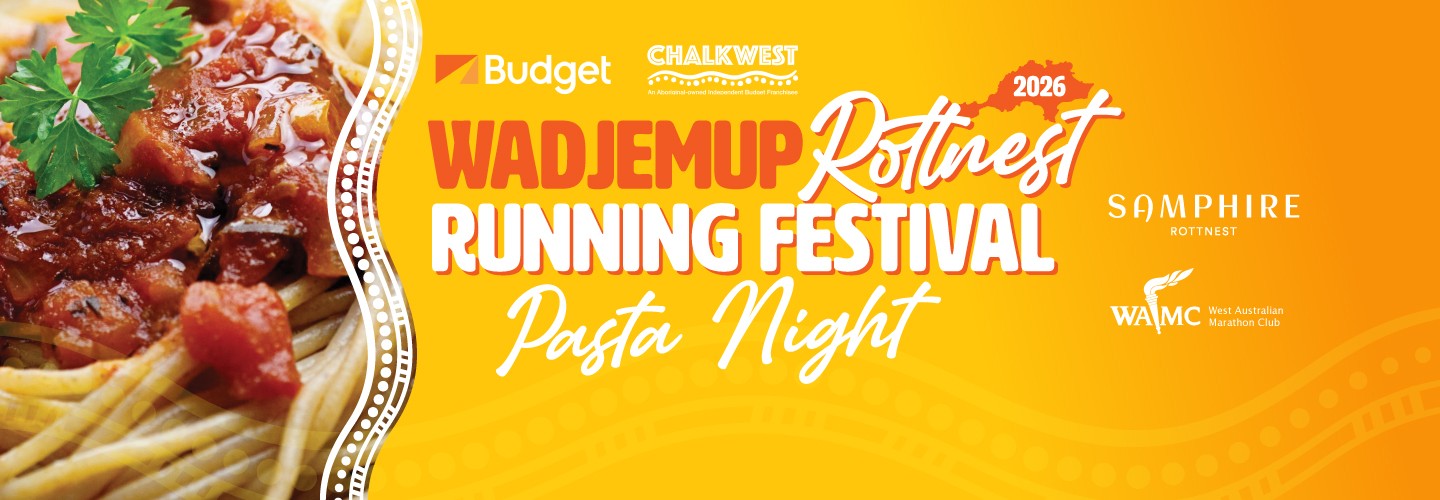 Chalkwest Budget Rottnest Running Festival Pre-Race Pasta Night banner